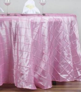 Pintuck Baby Pink Table Cloths