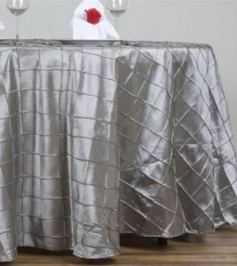 Pintuck Silver table cloths