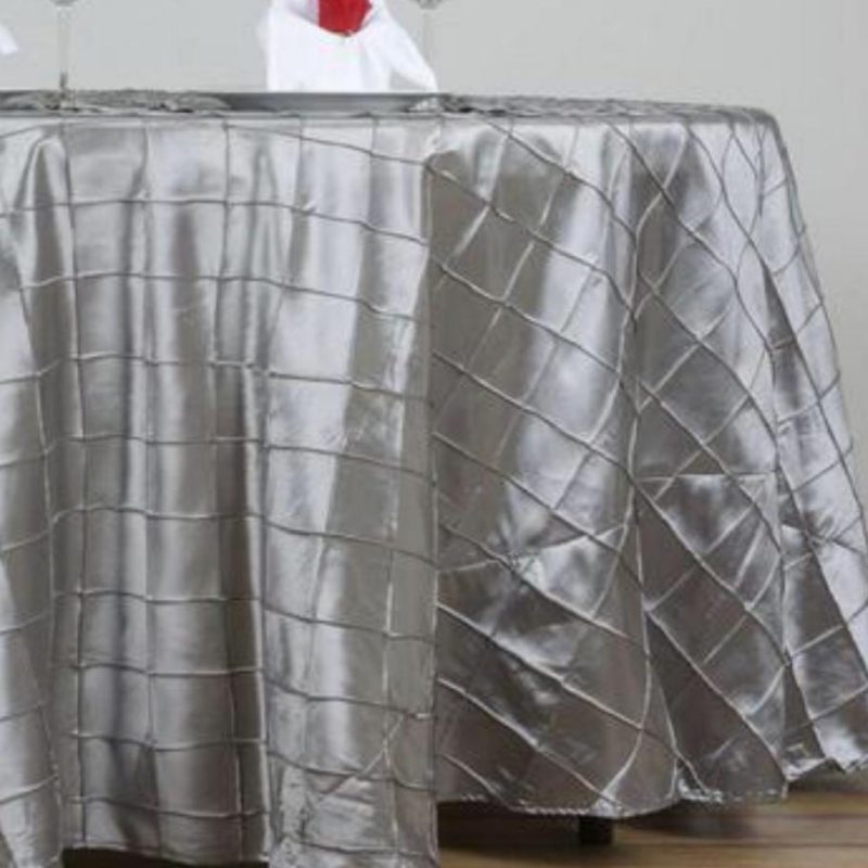 Pintuck Silver table cloths