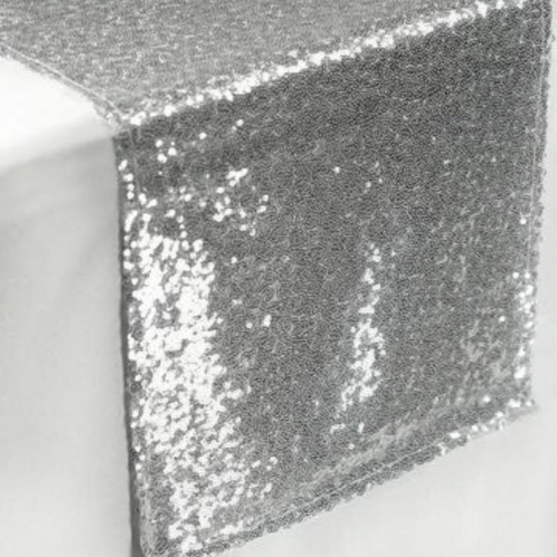 Sequin Silver table runners